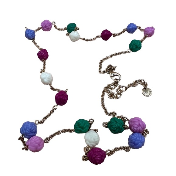 Talbots Carved Flower Jewelry Set NWOT 2 Necklaces + Earrings Gift Spring Look - Picture 8 of 8